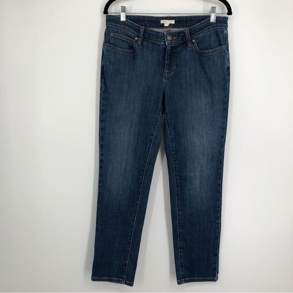 Eileen Fisher Straight‎ Leg Jeans Medium Wash 6P - Picture 1 of 8